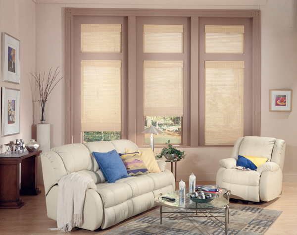 Family room with cellular shades